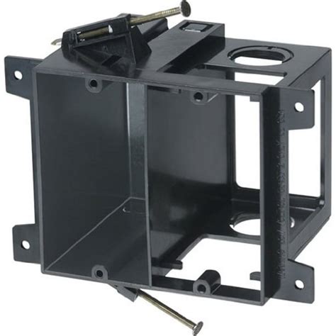 2-gang combo electrical/low-voltage box|2 gang box with divider.